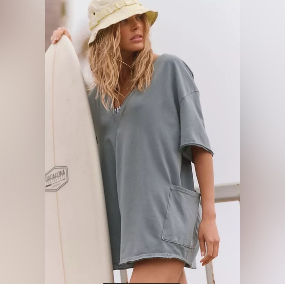 Fp Movement By Free People Hot Shot Tee Romper In Summer Storm